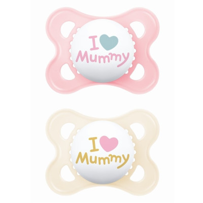 Mam Πιπίλες Original Ι Love Mummy Σιλικόνης 2-6 μηνών 2τμχ Girl