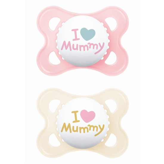 Mam Πιπίλες Original Ι Love Mummy Σιλικόνης 2-6 μηνών 2τμχ Girl