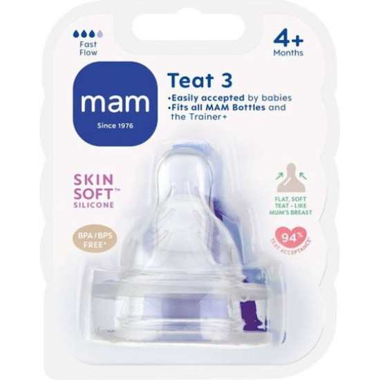 Mam Θηλή Μεγάλης Ροής No3 4+Μηνών Mam Θηλή Μεγάλης Ροής No3 4+Μηνών