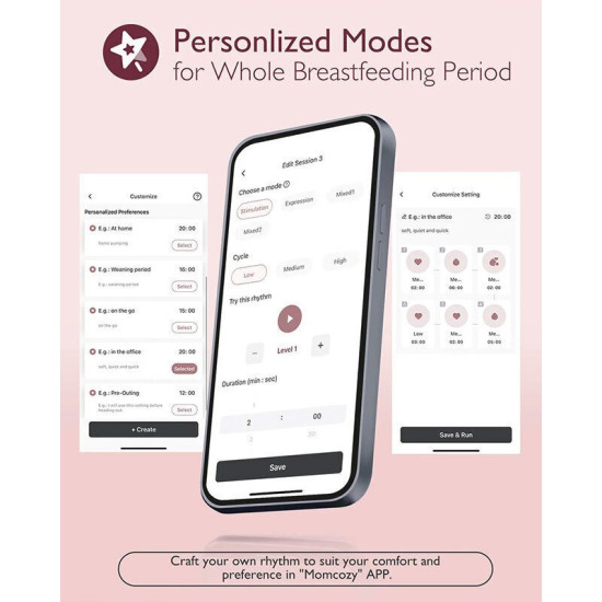 Momcozy M9 Hands Free Μονό Θήλαστρο Red