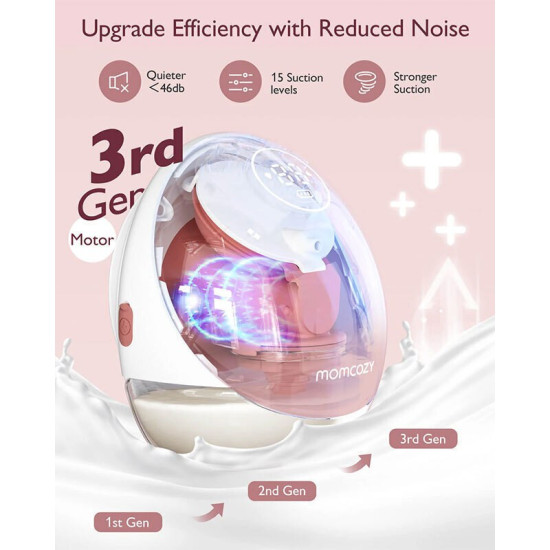 Momcozy M9 Hands Free Μονό Θήλαστρο Red