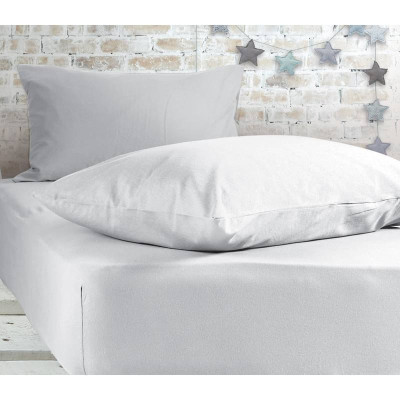 Nef Nef Σεντόνι  Jersey  μακό με Λάστιχο 100%Βαμβ. 70x140cm White