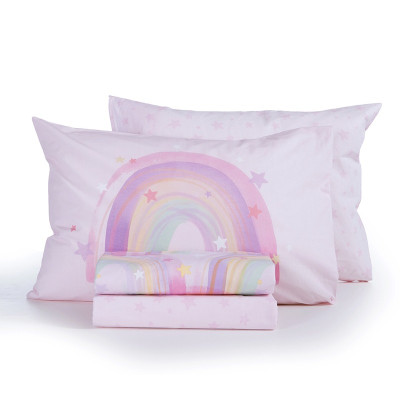 Nef Nef Σετ Σεντόνια Μονό 3τμχ Water Rainbow Pink