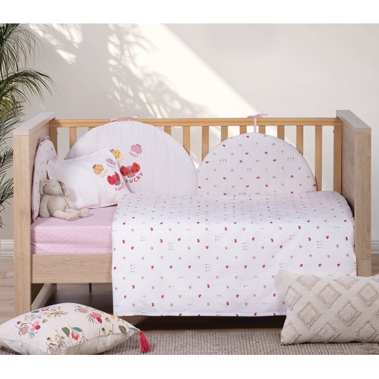 Nef Nef Σετ Σεντόνια Κούνιας 3τμχ  Lady Bug Ecru