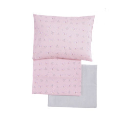 Nef Nef Σετ Σεντόνια Κούνιας 3τμχ Wing of Joy Pink
