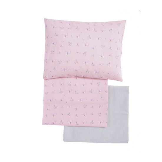 Nef Nef Σετ Σεντόνια Κούνιας 3τμχ Wing of Joy Pink