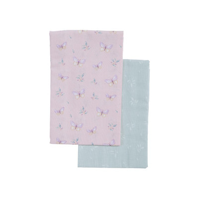 Nef Nef Σεντόνια Λίκνου 2Τμχ 70x120cm Wings of Joy Pink