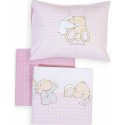 Nef-Nef Σετ Σεντόνια Κούνιας Forever Newborn 120x170cm Pink