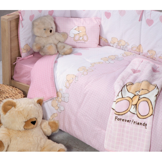 Nef-Nef Σετ Σεντόνια Κούνιας Forever Newborn 120x170cm Pink