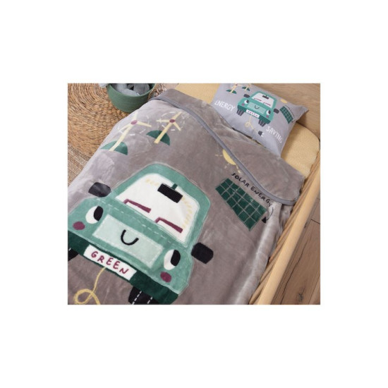 Nef Nef Κουβέρτα Αγκαλιάς Green Car 75x100