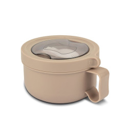 Nava Δοχείο Φαγητού Ανοξείδωτο Στρόγγυλο 850ml Γκρι