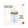 Nuk Γυάλινο Μπιμπερό Perfect Match Temperature Control με Θηλή Σιλικόνης 230ml για 3+ μηνών