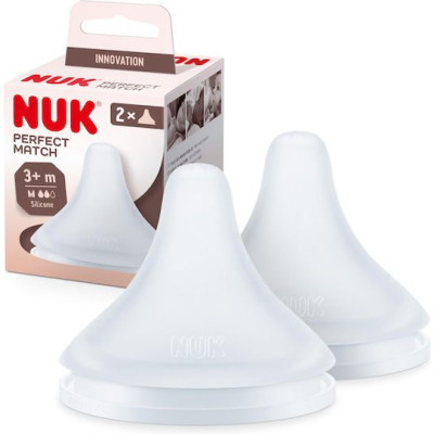 Nuk Θηλές Perfect Match Σιλικόνης 3+m 2Τμχ.