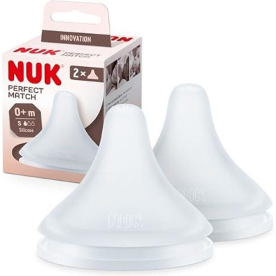 Nuk Θηλές Perfect Match Σιλικόνης S 0+m 2Τμχ.