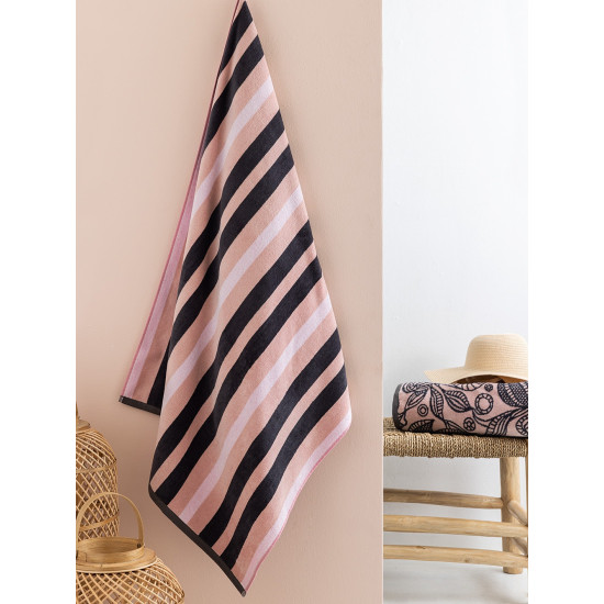 Palamaiki Πετσέτα Θαλάσσης Beach Collection 860×160  Ροζ