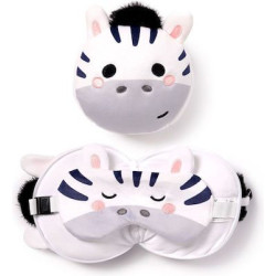 Puckator Μαξιλαράκι Ταξιδίου με Μάσκα Ύπνου Bali The Zebra