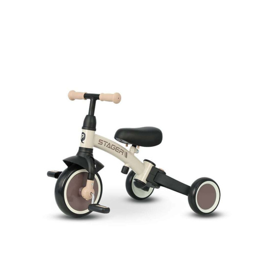 QPlay Stager 3 in1 Αναδιπλούμενο Τρίκυκλο Ποδήλατο Beige/Brown