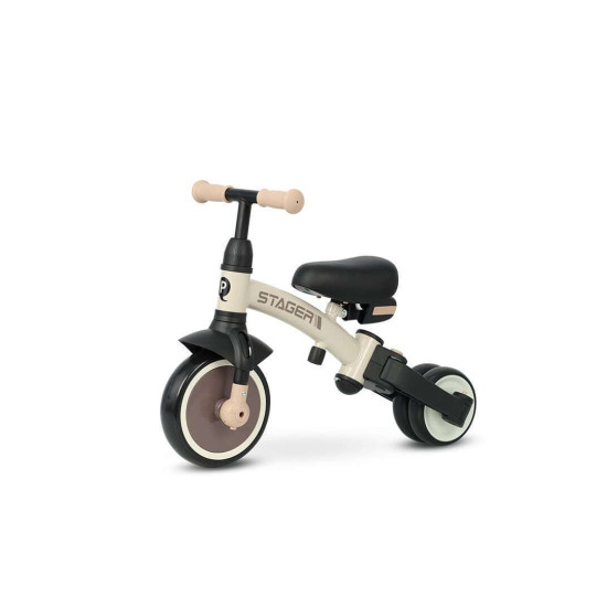 QPlay Stager 3 in1 Αναδιπλούμενο Τρίκυκλο Ποδήλατο Beige/Brown