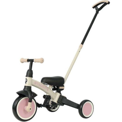 QPlay Stager 3 in1 Αναδιπλούμενο Τρίκυκλο Ποδήλατο Beige/Pink