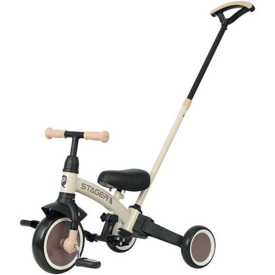 QPlay Stager 3 in1 Αναδιπλούμενο Τρίκυκλο Ποδήλατο Beige/Brown