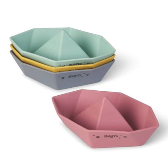 Saro Πιαχνίδι Μπάνιου Καραβάκια Origami Σιλικόνης 4τμχ