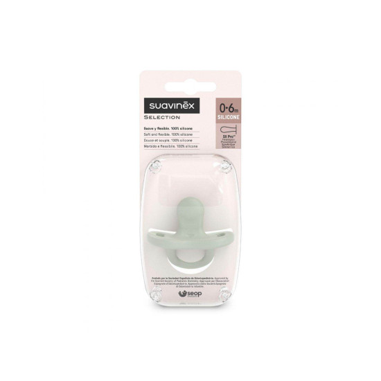 Suavinex Πιπίλα Σιλικόνης SX PRO Physiological Soft Green για 0-6 μηνών