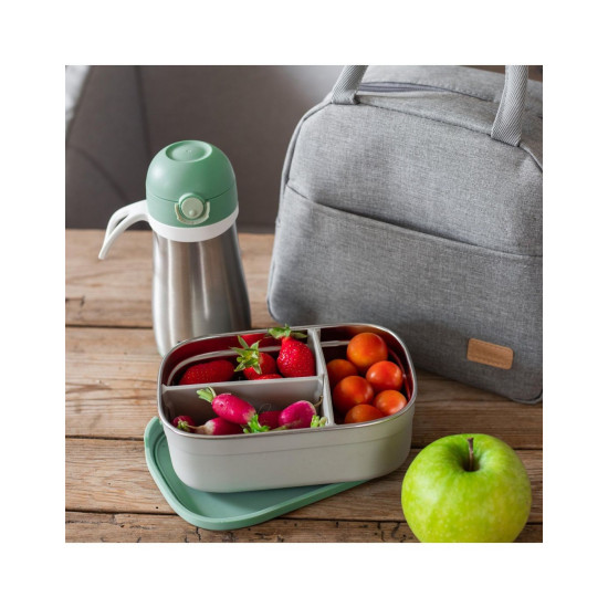 Beaba Δοχείο Φαγητού Ανοξείδωτο με χωρίσματα Velvet grey/Sage Green