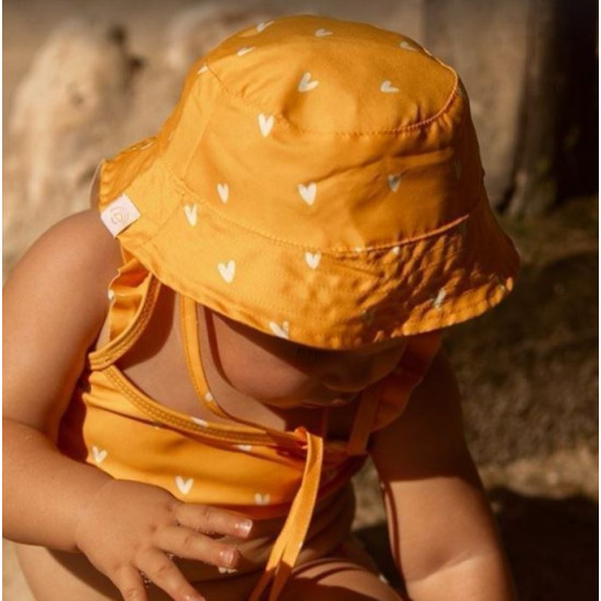 Swim Essentials Καπελάκι Bucket Orange Hearts 1-2Y