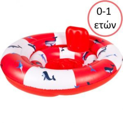 Swim Essentials Παιδικό Σωσίβιο με Πλάτη 69cm Red and White Whale