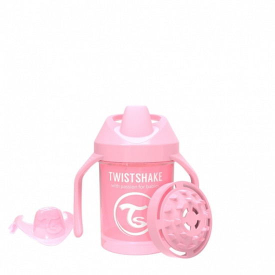 Twistshake Κύπελλο Mini Cup 230ml Με Μίξερ Φρούτων 4+ Μηνών Pastel Pink
