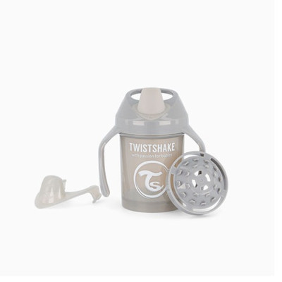 Twistshake Κύπελλο Mini Cup 230ml Με Μίξερ Φρούτων 4+ Μηνών Pastel Grey