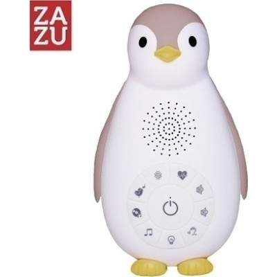 ZAZU ZOE Πιγκουίνος Ηχείο - Bluetooth με Φως, Χτύπο καρδιάς & Λευκούς Ήχους ροζ