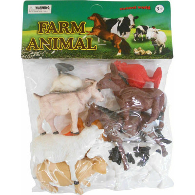 Zita Toys Natural World Ζώα Της Φάρμας Σε Σακούλα 10τμχ 3+