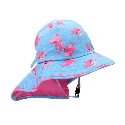 Zoocchini Cape Sunhat Παιδικό Αντιηλιακό Καπέλο UPF50+ Pink Shark ZOO15054