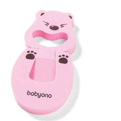 BabyOno Προστατευτικό για Πόρτες και Σφήνα Αρκουδάκι Pink BN947/01