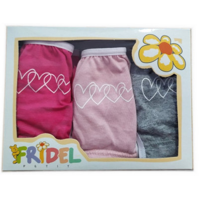 Παιδικά Σλιπάκια Σετ 3 Τεμάχια Χρωματιστά Καρδούλες 401 Fridel Petit