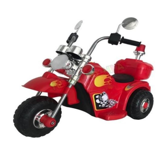 Zita Toys Ηλεκτροκίνητη Μηχανή Chooper Τρίκυκλη με Φως και Μουσική Red 017.778L-R