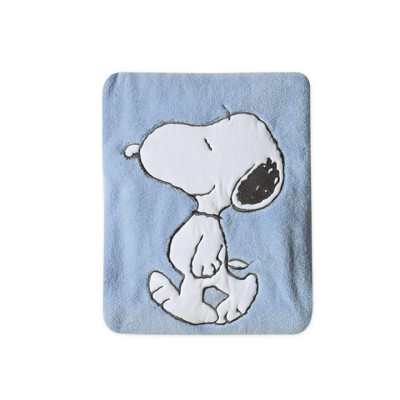 Nef-Nef Κουβέρτα Κούνιας Fleece Snoopy Patch 150x110 Γαλάζιο