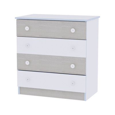 Lorelli Bertoni Βρεφική Συρταριέρα Αλλαξιέρα Dresser New White - Blue Elm 10170070033А