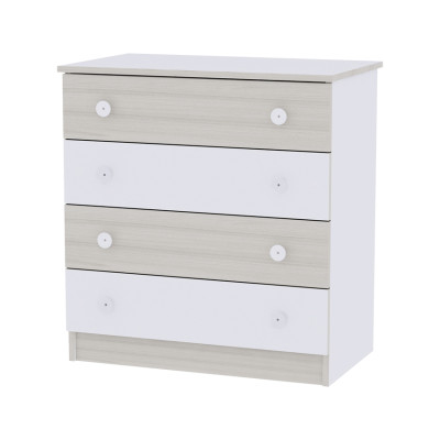 Lorelli Bertoni Βρεφική Συρταριέρα Αλλαξιέρα Dresser New White - Light Oak 10170070036А