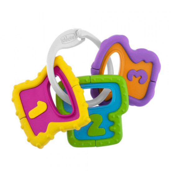Chicco Baby Senses Μασητικό - Κουδουνίστρα Χρωματιστά Κλειδιά 3m+