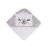 Kikka Boo Hooded Towel Παιδική Πετσέτα Μπάνιου με Κουκούλα 80x80cm Sleepy Lama Grey 31104010025