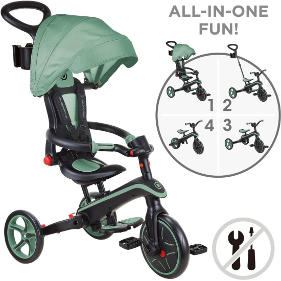 Globber Τρίκυκλο Trike Explorer 4in1 Foldable Olive