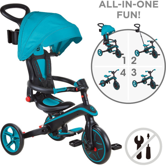 Globber Τρίκυκλο Trike Explorer 4in1 Foldable Teal