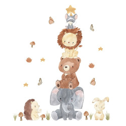 Sipo Αυτοκόλλητα Τοίχου Animals Pyramid