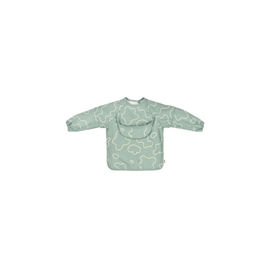Beaba Σαλιάρα  2 σε 1 με αφαιρούμενα Μανίκια Sage Green