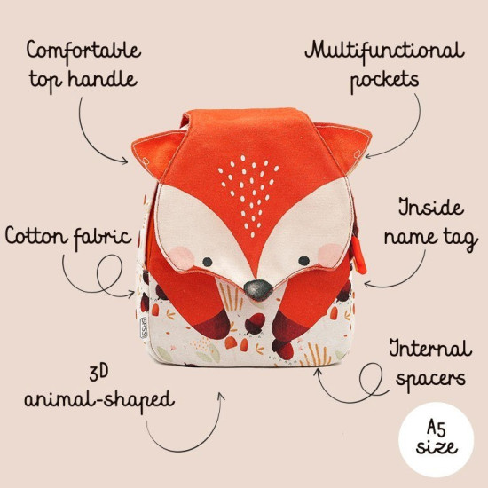 Sassi Mini Backpack - Τσάντα Πλάτης Crunchy the Fox