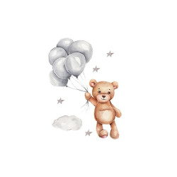 Sipo Αυτοκόλλητα Τοίχου Teddy Bear With Balloons
