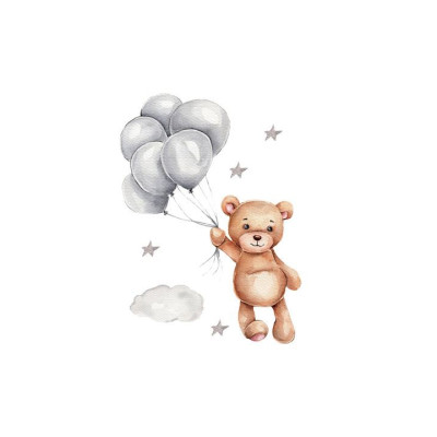 Sipo Αυτοκόλλητα Τοίχου Teddy Bear With Balloons