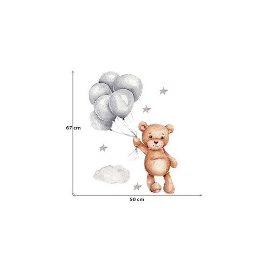 Sipo Αυτοκόλλητα Τοίχου Teddy Bear With Balloons